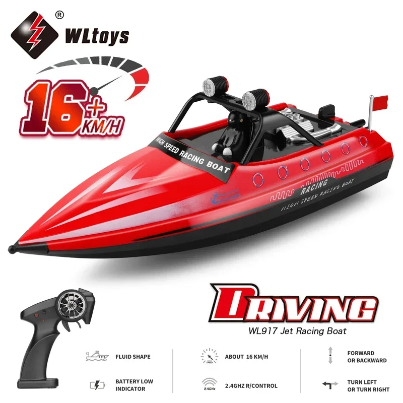 WLtoys WL917 RC 보트, 전기 고속 제트, 방수 모델, 전기 리모컨 스피드 보트, 남아용 장난감 선물, 2.4G