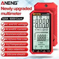 ANENG 620A Digital Multimeter AC/DC Ultraportable LCD Display True-RMS Multimeter Auto-Ranging with Amp Volt Ohm Multi Tester