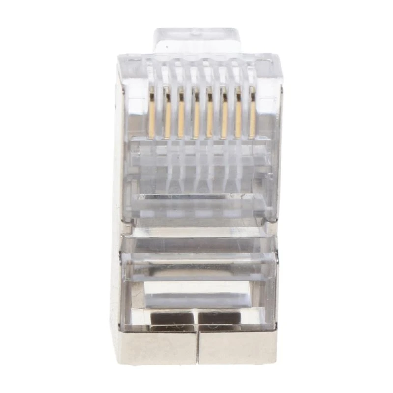 Picture 4: 10PCS CAT6 Type 8P8C Shielded Crystal Ethernet for Head Crimp Modular Plug Connector Socket best sale