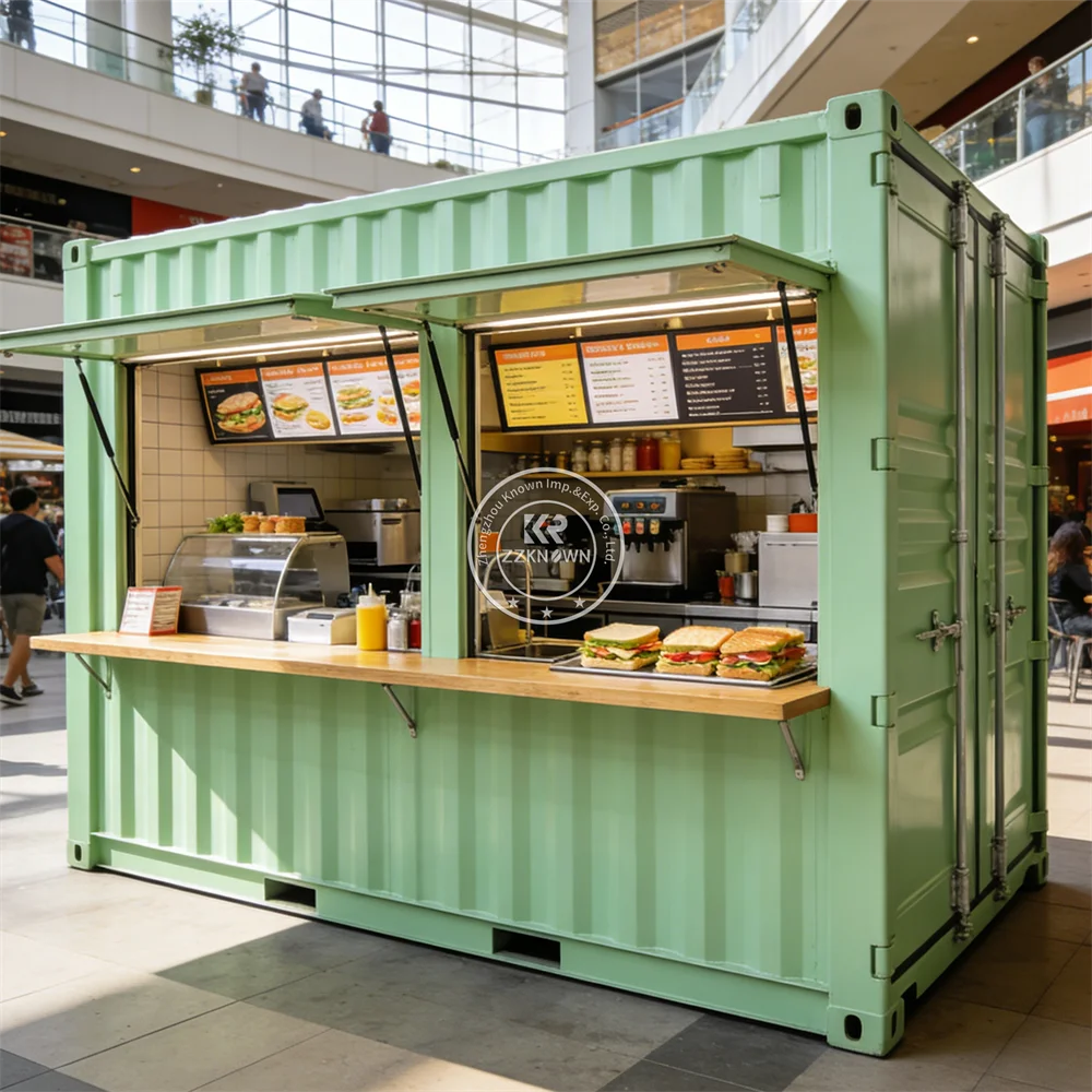

High Quality Modular Container Bar Prefabricated Mobile Snack Sales Container Restaurant with Kitchen Equipment