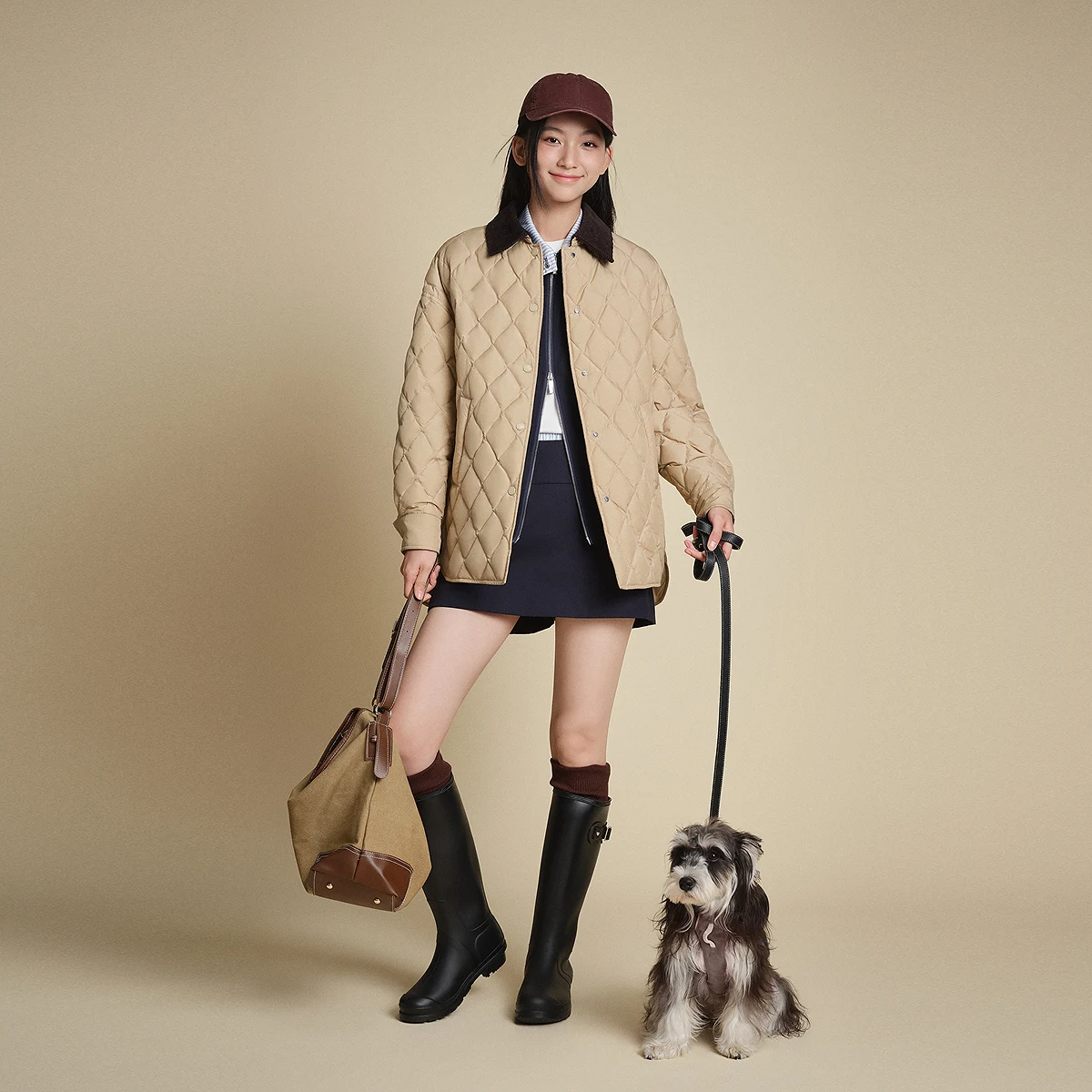 

Винтажный стеганый пуховик Bosideng Barnfit с вельветовым воротником, боковым разрезом и металлическими пуговицами, стиль спецодежды в стиле ретро