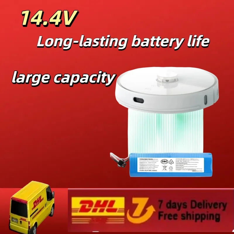 

14.4V 6500mAh 4S2P Lithium Battery Pack,for XiaoMi Viomi S9/Lydsto R1/Roidmi Eve Plus Vacuum Cleaners, Cleaner Accessories Parts