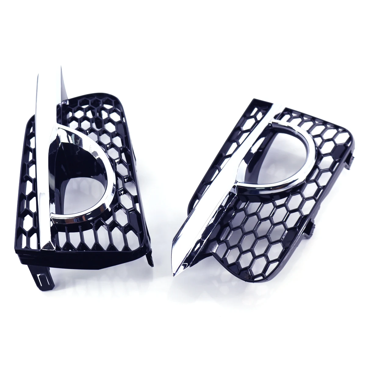 

1 Pair Ventilated Headlight Guards Grilles Fits For 2014-Up Infiniti Q50 Base Models With NO Intelligent Cruise Control