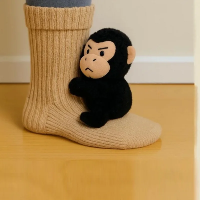 متماسكة البساط الجوارب للدفء الرجال الجوارب عيد الميلاد ألعاب من القطيفة الجوارب النسائية عيد الميلاد الرنة الإغاثة النحت عيد الميلاد تخزين #4