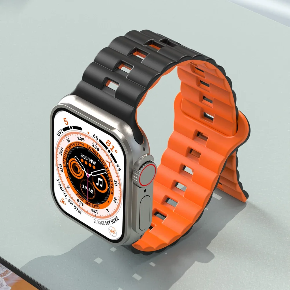 Correa magnética para HK8 Pro Max, pulsera de silicona de 44mm, 45mm, 49mm y 42mm para DT7 DT8 Ultra Max ZD8 W59 Watch HK9 Ultra2 Max, nueva