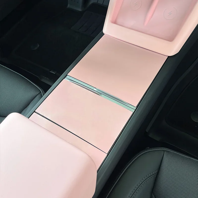 Interno rosa per Tesla Model 3 Highland Console centrale Scatola portaoggetti Adesivo Volante Copertura dello schermo posteriore Protezione dello