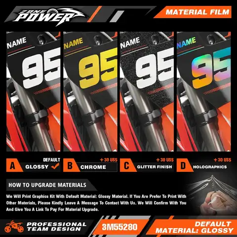 10 best sales KTM-klistermärkessats - №6