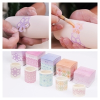 Pottery Coloring Sticker Painting Pattern Tool DIY Creative Modeling Ceramic Handicrafts Printing Filling Colour Auxiliary Tool