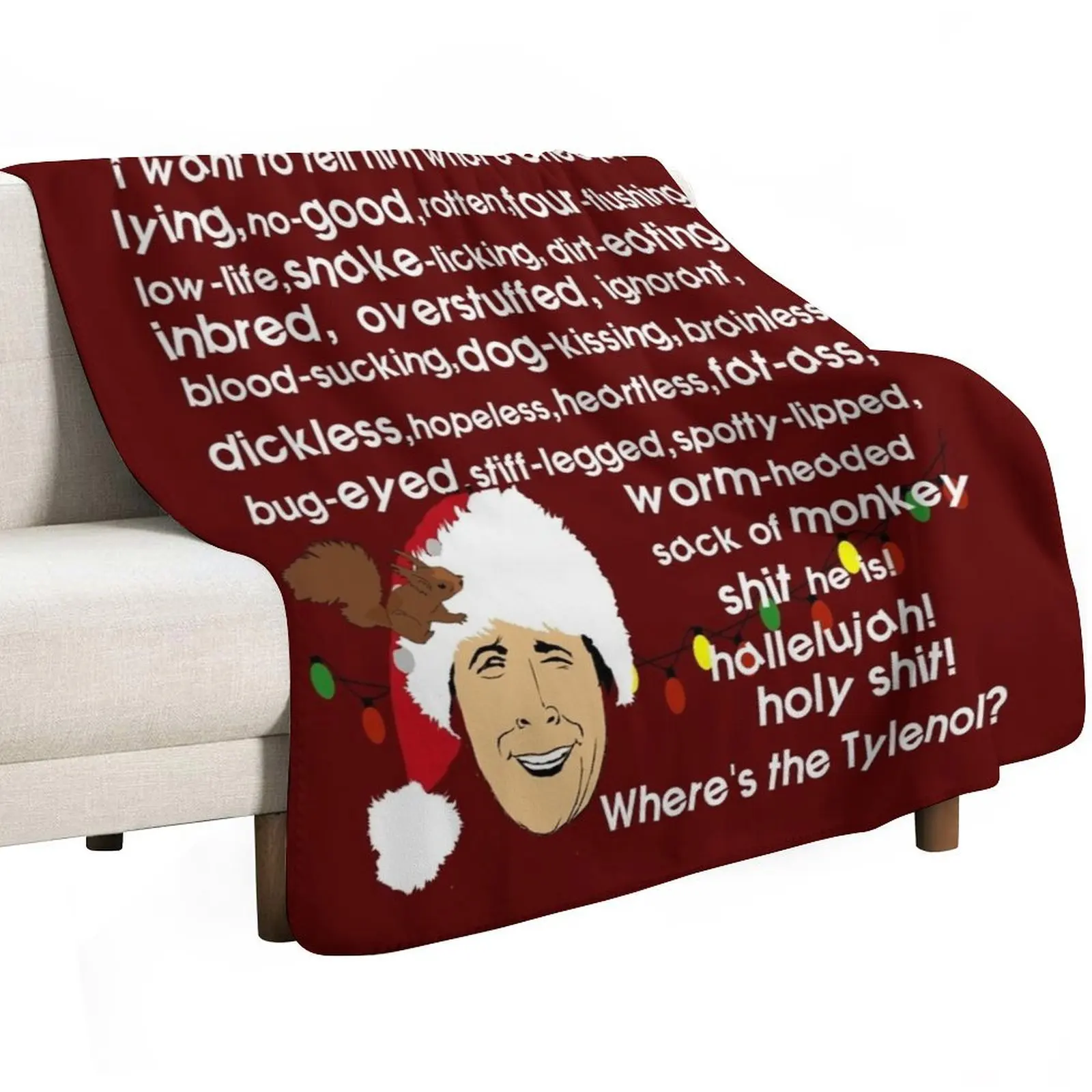 Clark Griswold Rant Throw Blanket Multi-Purpose Hairy Travel For Sofa Thin Loose christmas gifts Blankets