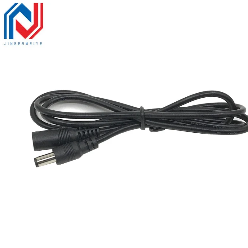 Cable de extensión de alimentación CC macho y hembra, 5,5x2,1mm, 22AWG, 1M, 2m