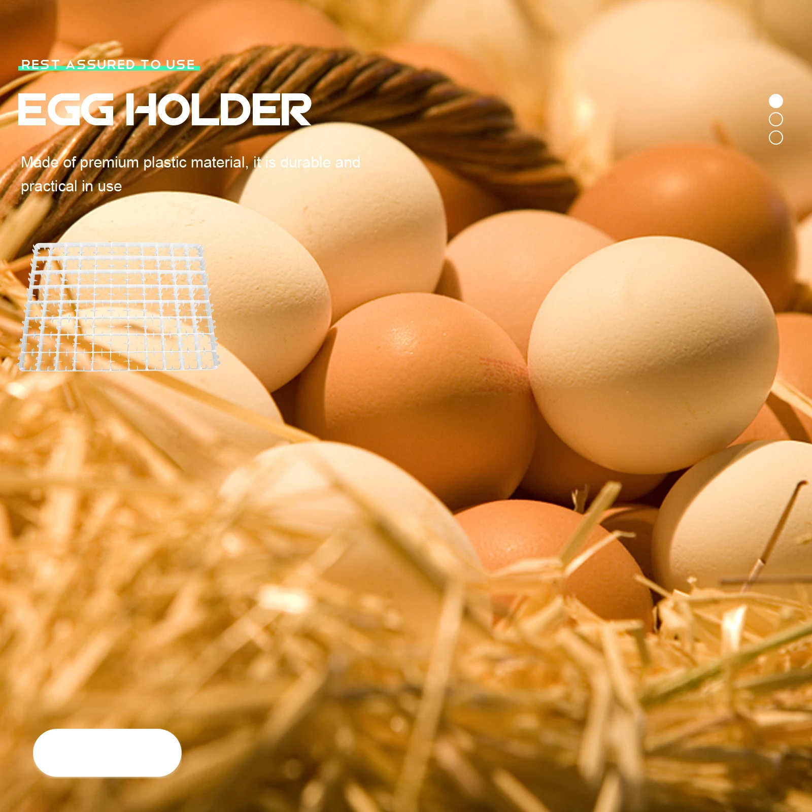 

88 Compartments Incubator Egg Tray Quail Eggs Beige Plastic Durable Lightweight Easy Carry Protect Damage Hatching Household