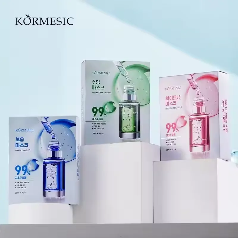 Mascarilla facial de colágeno KORMESIC/mascarilla, hoja hidratante refrescante, mascarilla Facial de ácido hialurónico, productos para el cuidado de la piel, 10 Uds.