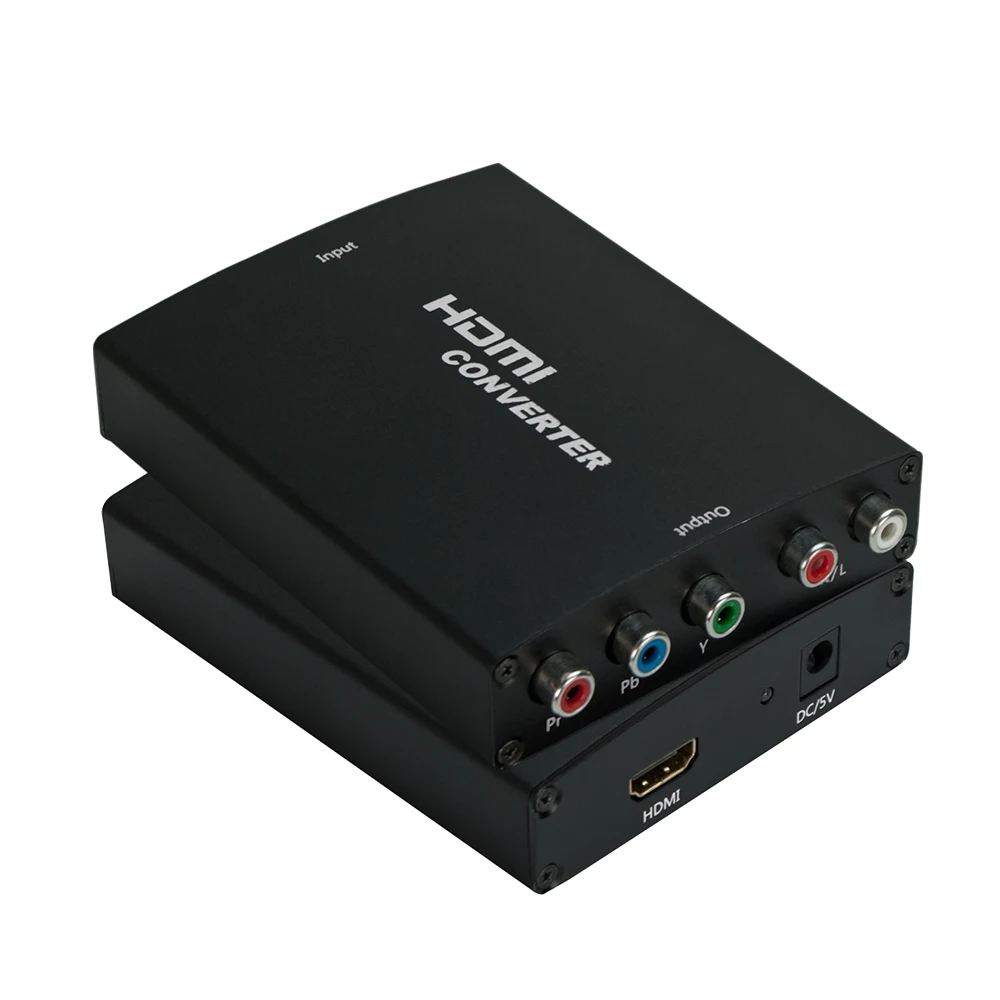 HDMI to YPbPr+R/L Audio Converter,1080p Support, 12-bit Deep Color, 10-bit DAC, UXGA, Easy Setup for HDTV, Projector, STB, DVD