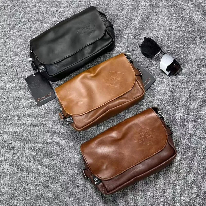 

Новинка 2025 года, мужская сумка через плечо в стиле ретро, модная сумка для мобильного телефона, повседневная сумка из полиэстера с мягкой ручкой