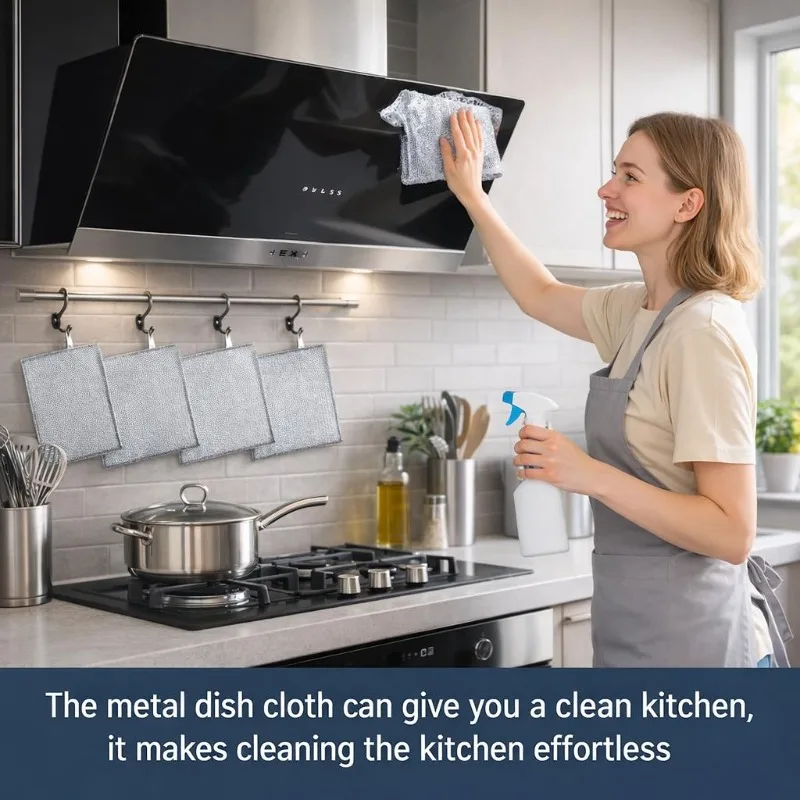 10/20 PCS Multifunctional Steel Wire Cleaning Cloths, Kitchen Non Scratch Dishwashing Towels, Suitable for Pots, Pans, And Sinks