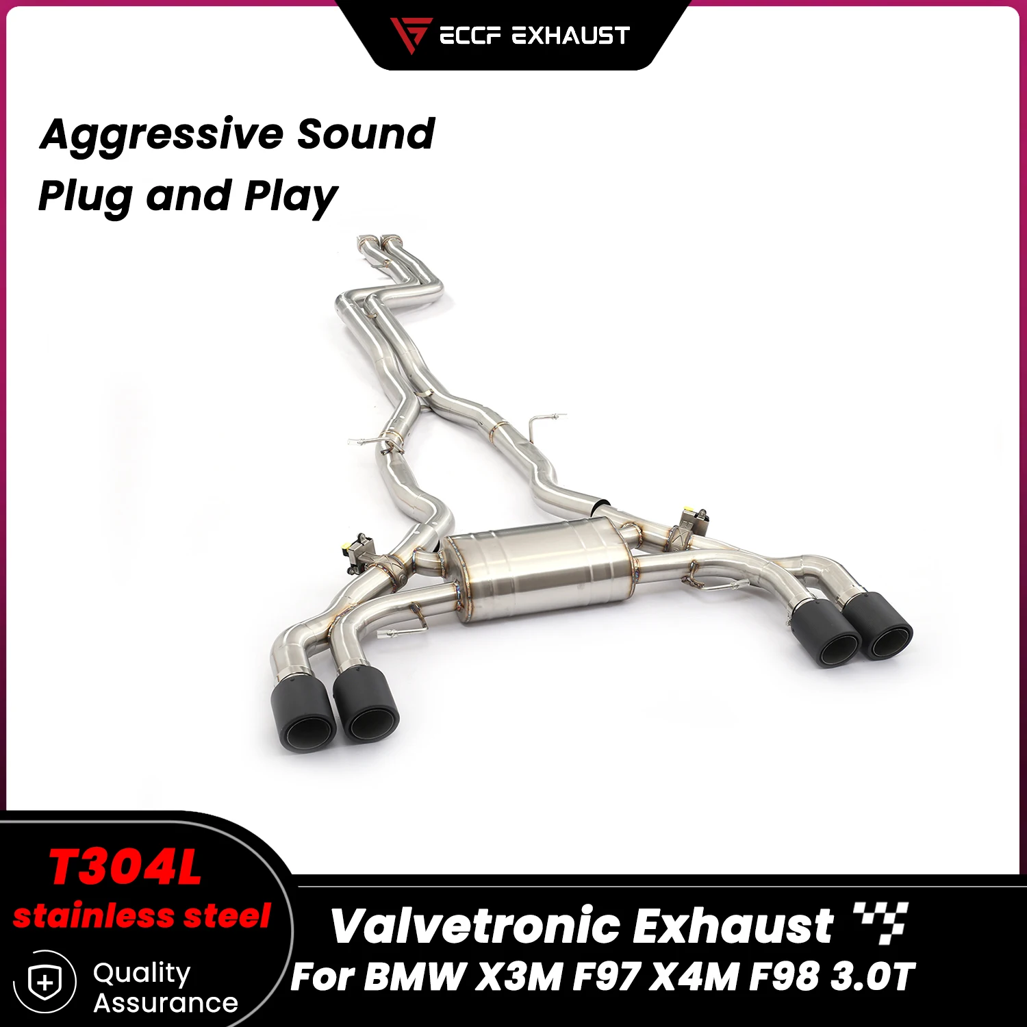 

Aggressive Sound Valvetronic Exhaust Catback Exhaust For BMW X3M F97 X4M F98 3.0T Performance Upgrade Easy Installation