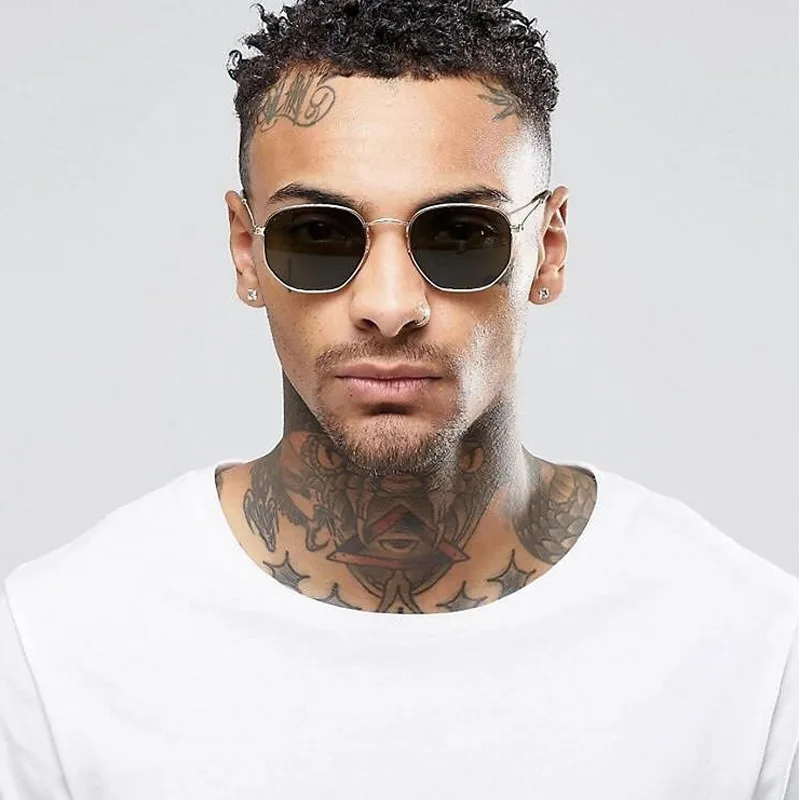 Vintage Polarized Sunglasses Men Women 2026 Metal Frame Hexagon Sun glasses Mannen Fishing Glasses Eyewear lentes de sol hombre