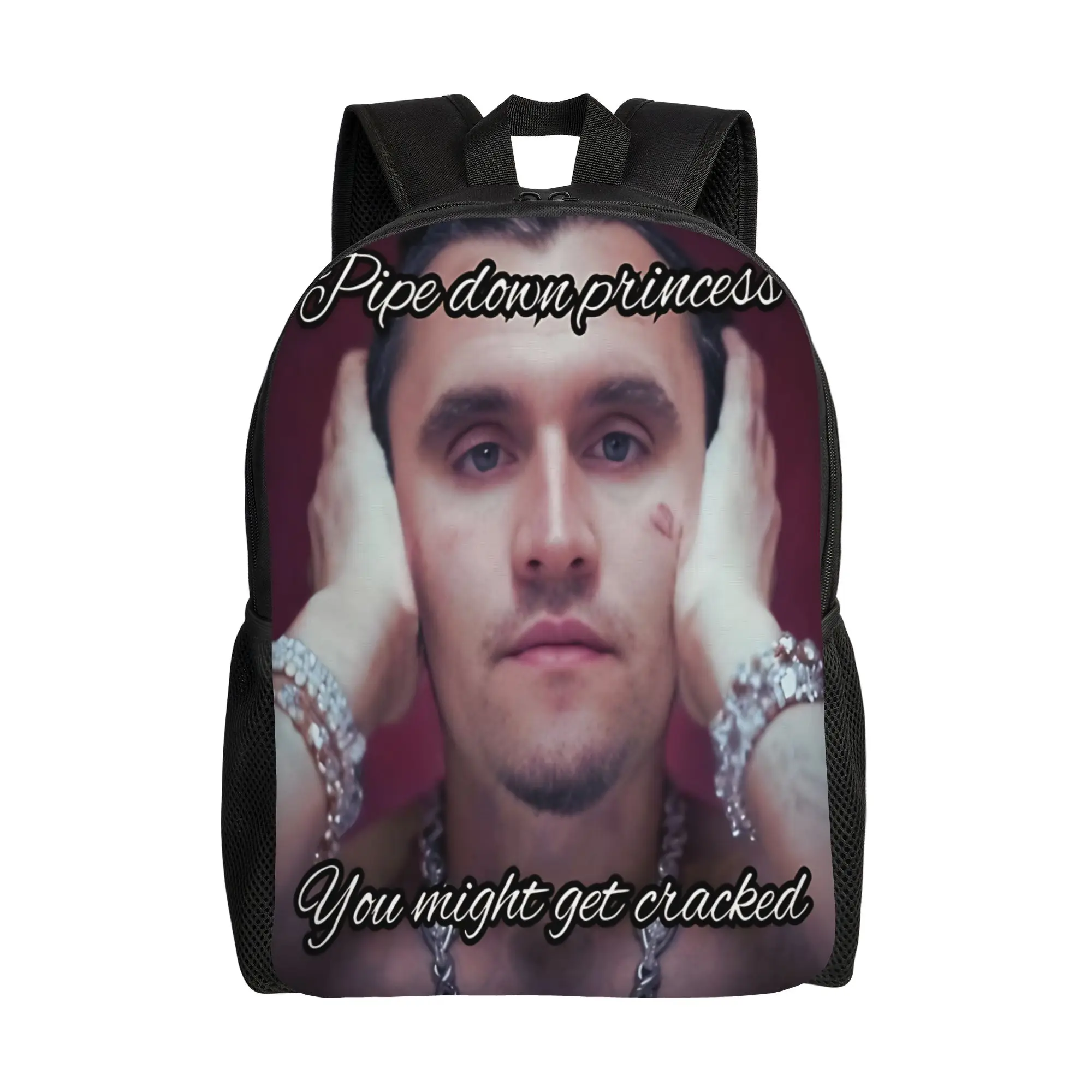 Charlie Kirk Face Rapper Meme Backpack  Sport Backpacks Youth Fun School Bags Design Pattern Rucksack
