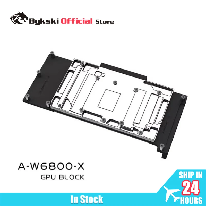 Bykski A-W6800-X GPU Block Use for AMD Radeon Pro W6800 Video Card Water Cooler All Metal Radiator AI Intelligence Deep Learning
