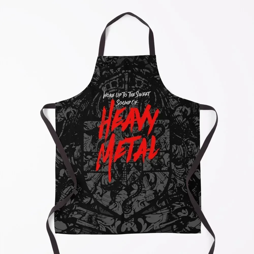 

Woke Up To The Sweet Sound Of HEAVY METAL Apron Kitchen on the wall Restaurant Household Items Useful Apron
