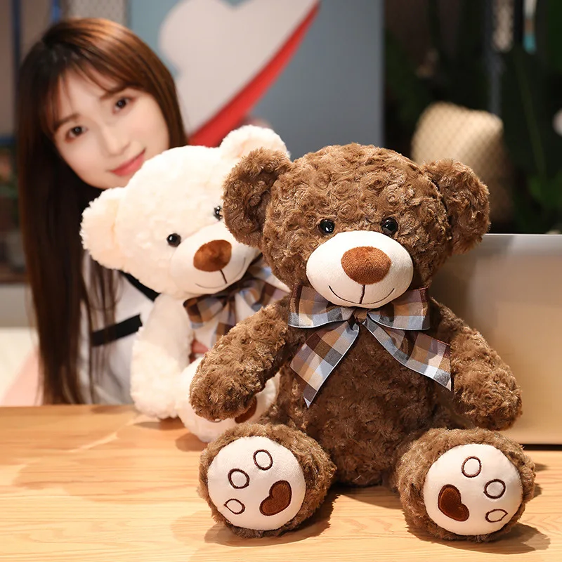 35/50/60CM Nette Klassische Teddybär Plüsch Spielzeug Kawaii Fliege Bär Plushie Kissen Gefüllte Weiche Puppen für Kinder Mädchen Liebhaber Geschenke – Detail 14