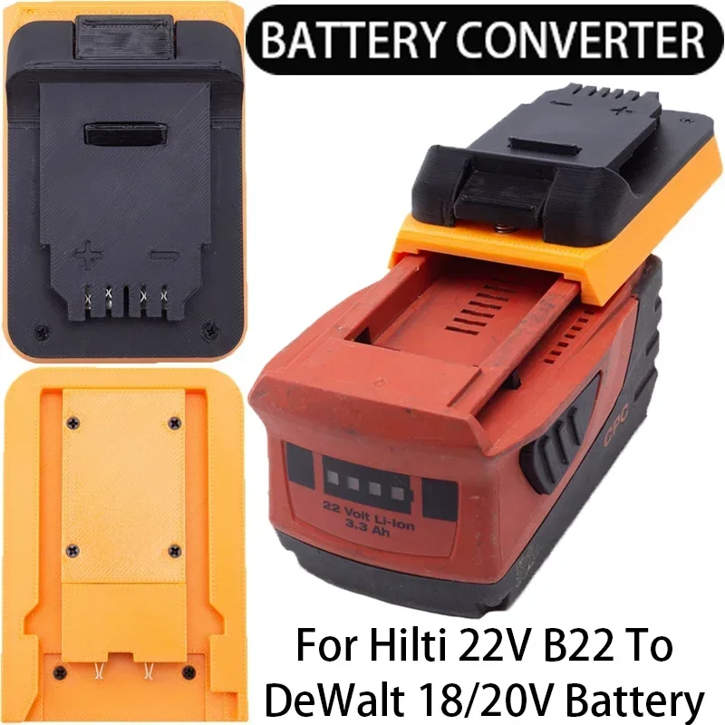 Conversor de Bateria para Hilti 22v B22 para Dewalt X-change Ozito 18v Adaptador de Bateria de Íon-lítio Acessórios para Ferramentas Elétricas