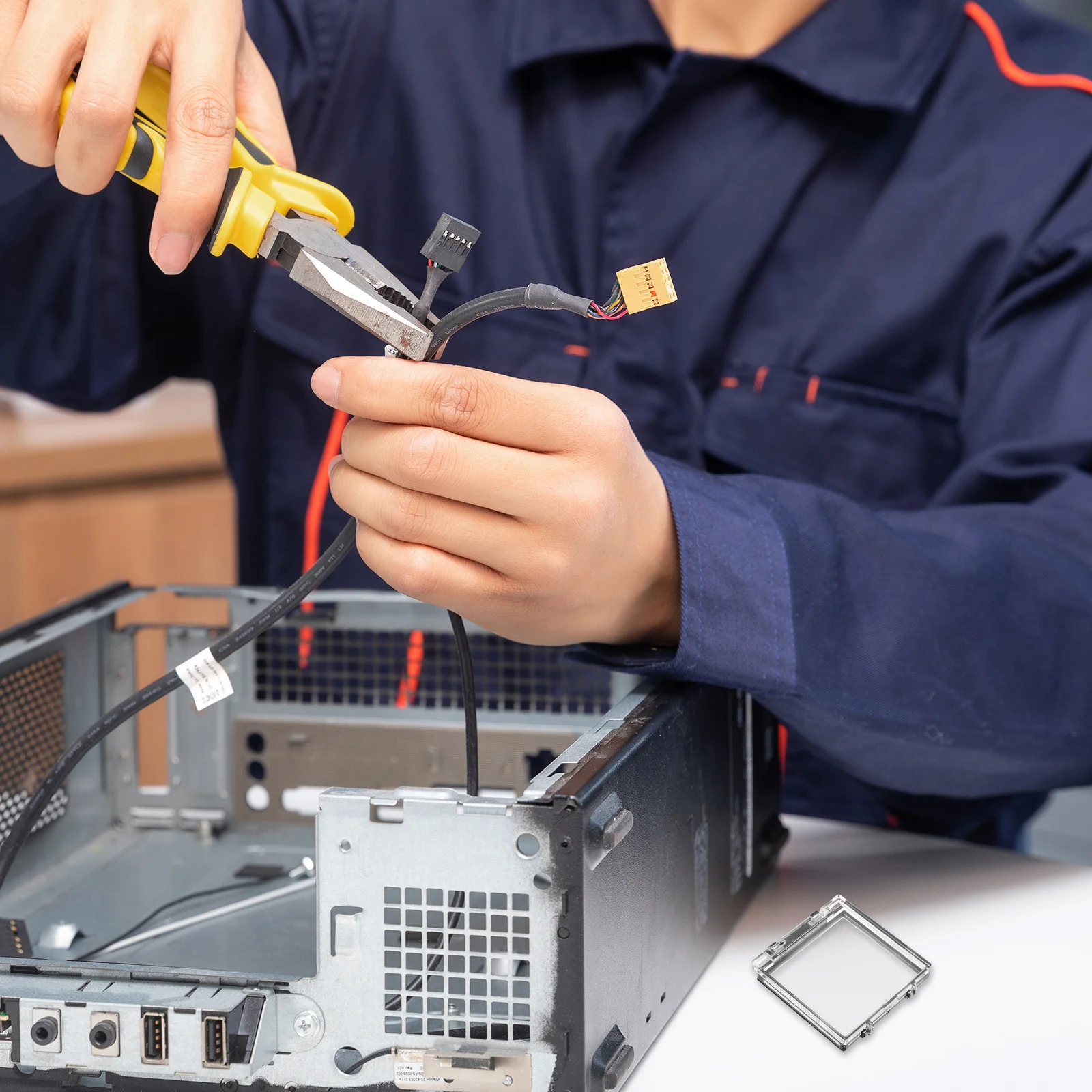 قطعتان من واقي أمان زر الضغط: غطاء حماية متين من البلاستيك لمفتاح طاقة الكمبيوتر، الاستخدام العام للمكتب المنزلي #1