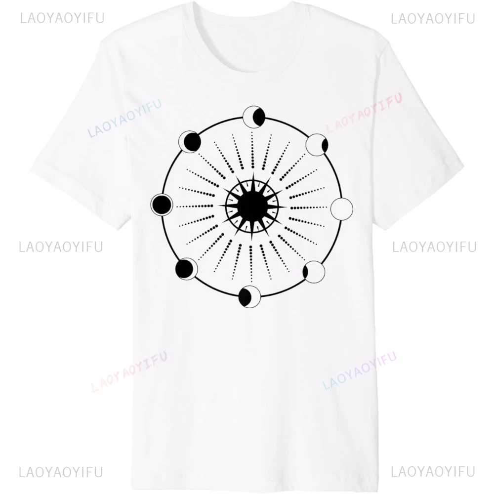 

Забавная футболка с принтом «Астрономия, астрономическая феномена», «Иваля в полнолуние», повседневная модная свободная уличная одежда, мужские футболки Y2k