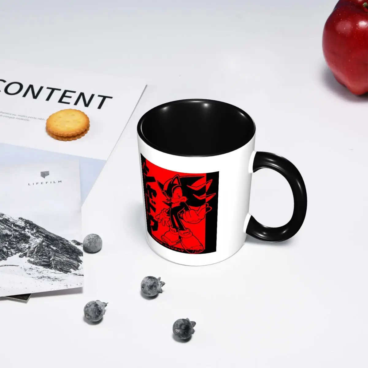 Japanese Shadow The Hedgehog Mug Funny Ceramic Coffee Cups Tea Mugs Milk Cup Drinkware Gifts for Woman Man view 2