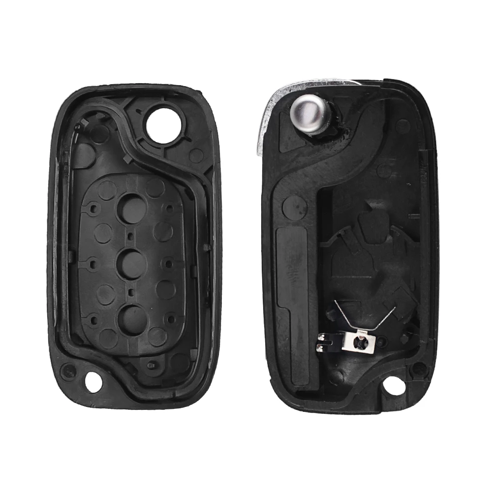 Dandkey capa de controle remoto para renault, controle remoto com 3 botões dobrável para renault fluence clio megane kangoo modus fob capa em branco