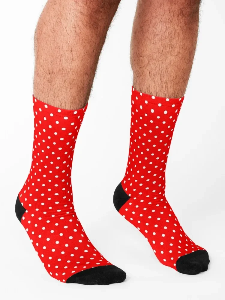 Red Polka Dot Pattern Socks fashionable Sports Man Socks Women\'s