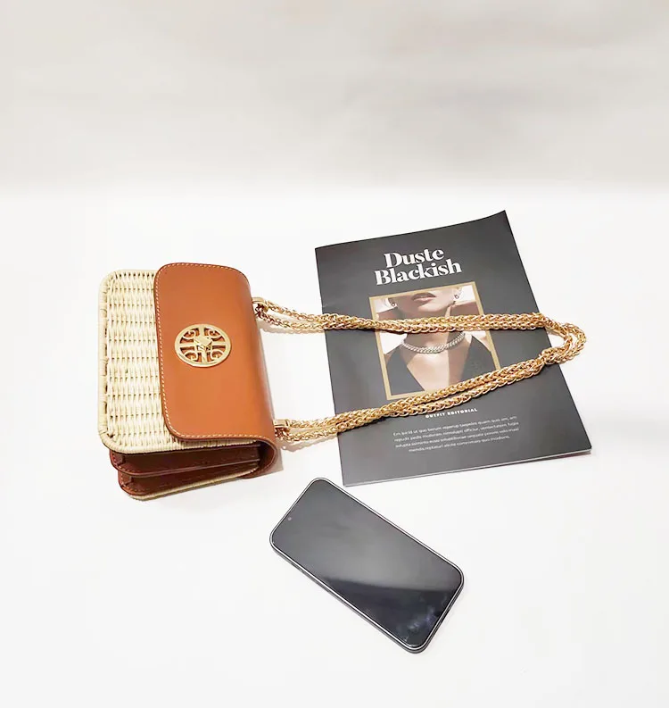 2023 neue Handtasche Rattan kleine Tasche Kettentasche