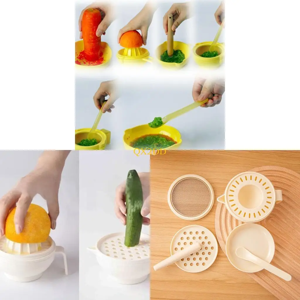 

QX2D ABS Infant Processor Bowl Portable Feeding Tool With Comfortable Handle