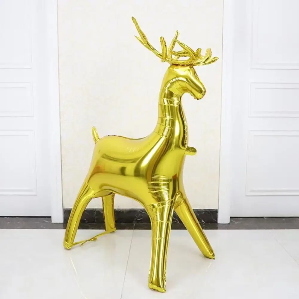 

Childrens Gifts Aluminum Film Christmas Elk Balloon Inflatable 3D Christmas Sleigh Balloon Deer Elk Aluminum Film Balloon Party