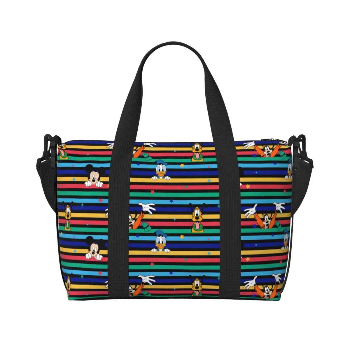 

Пользовательские сумки-тоут Pluto для покупок, женские сумки большой емкости с рисунком собаки, пляжные дорожные сумки для спортзала