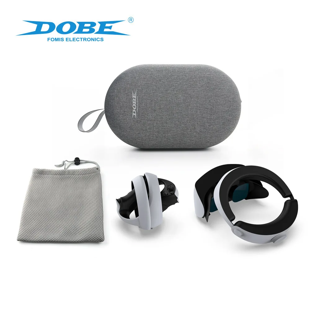For PS VR2 Storage Bag Set Includes Lens Protection Cover+Storage Bag+Bandage to Store VR Helmet VR Handle Protection Hard Bag