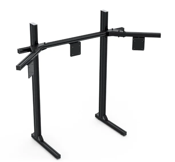 Custom Sim Racing Motion Simulator TV Screen Support with 4080 4040 Series T Slot Black Anodized Extrusion Triple Monitor Stand