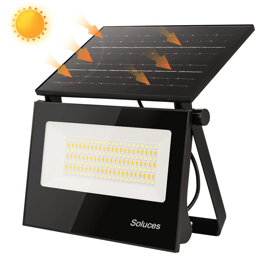 

Sensor Solar Powerd LED Flood Light For Backyard Patio Corridor White/Warm Light Light Micro-Wave Motion Detective Lamp (PIR)