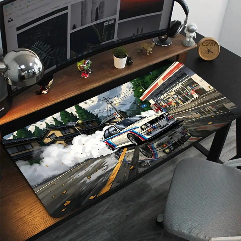 Extra Large Gaming Mouse Pad, Drift Racing Theme mouse pad