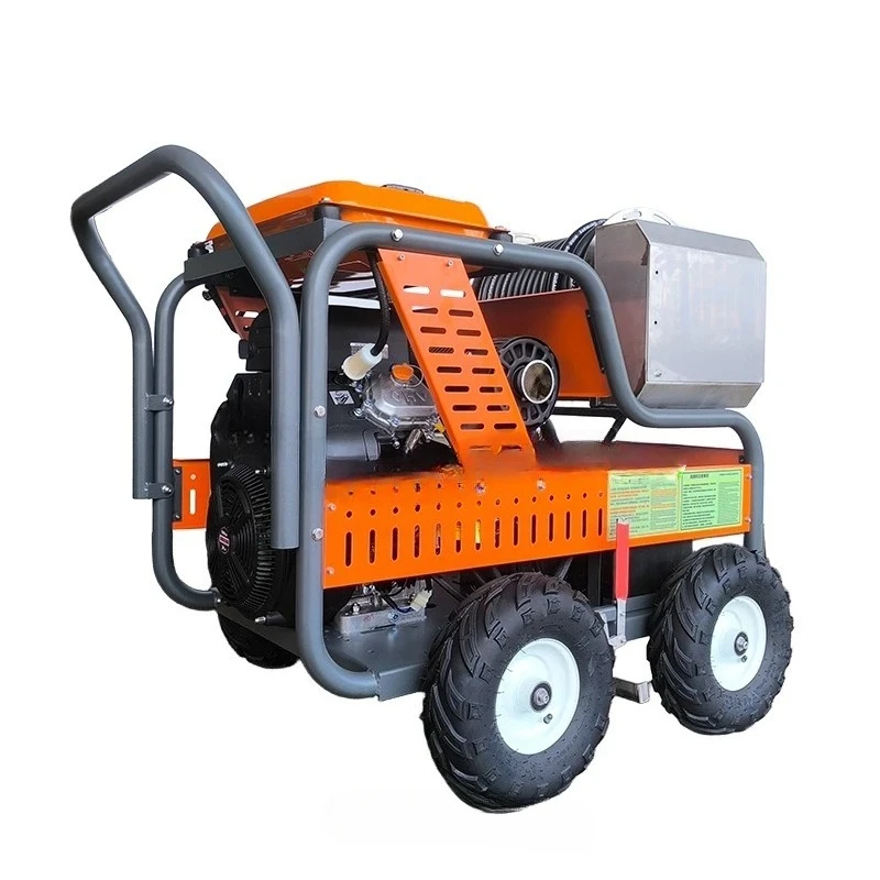 LC New 37HP Engine Remote Control 170bar 70LPM Pump High Pressure Water Pipe Cleaner Sewer Drain Cleaner Unblocking