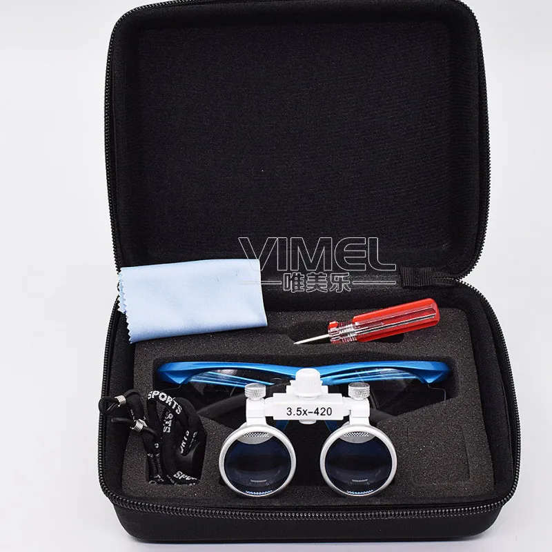 In Stock 3.5X 420 mm Dental Loupe Magnifier Binocular Magnifier Surgery Surgical Operation Loupe Optical Glass for Dental Exams