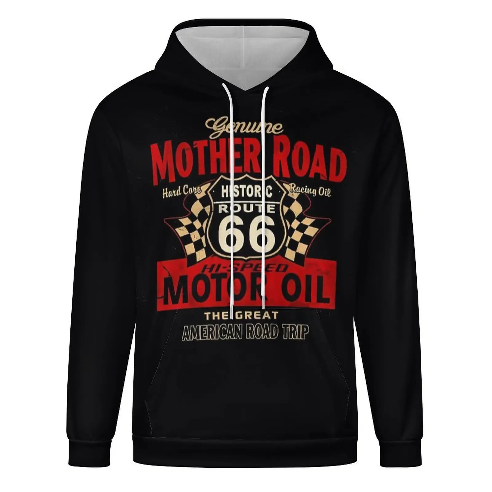 

Мужская винтажная Толстовка Route 66, Повседневный пуловер с 3D принтом, свитшот, Мужская одежда, осенние и зимние топы, новая верхняя одежда, топы