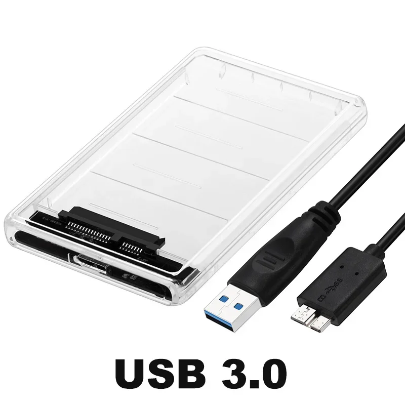 

Type C USB3.0 2.5inch HDD Case Transparent SATA Adapter Hard Drive Enclosure for SSD Disk Box HD External HDD Enclosure