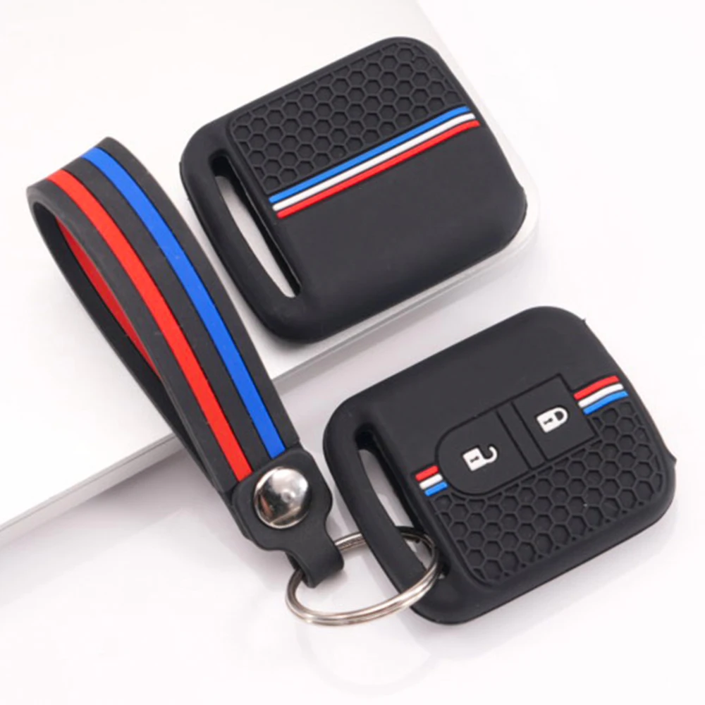 Key Case Cover With Keychain For Nissan Juke Leaf Micra K12 Note Qashqai J11 J10 Tiida Versa X Trail T32 Patrol Easy Install