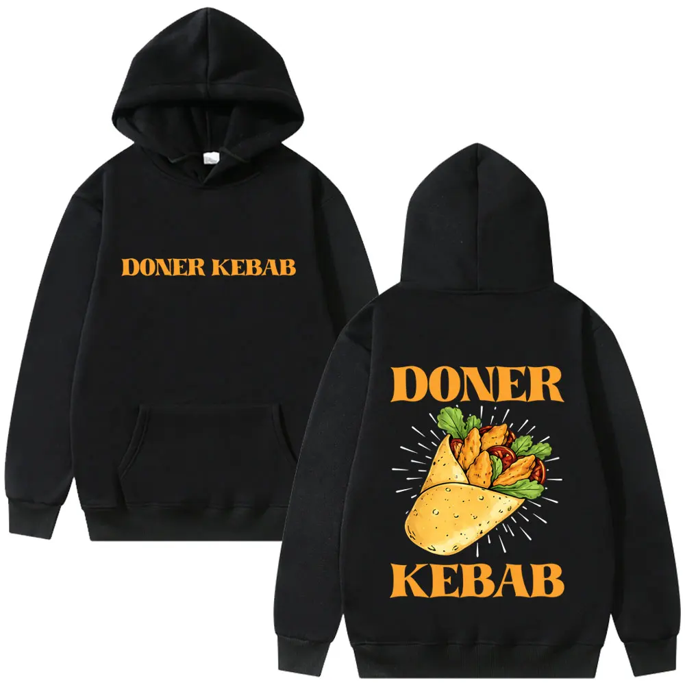 Hot Sale Doner Kebab Funny Graphic Hoodie Men Women Fashion Vintage Hooded Sweatshirt Unisex Casual Oversized Hoodies Streetwear