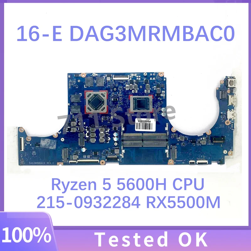 

Mainboard DAG3MRMBAC0 215-0932284 RX5500M For HP 16-E Laptop Motherboard With AMD Ryzen 5 5600H CPU DDR4 100% Fully Working Well