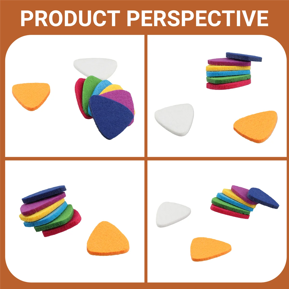 Púas de ukelele, púas de fieltro/púas para ukelele y guitarra, 8 piezas de púas de guitarra, multicolor