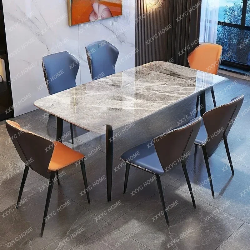 Party Dining Table Rectangular Kitchen Living Room Dining Tables Black Modern Mesas Restaurante Home Furnitur