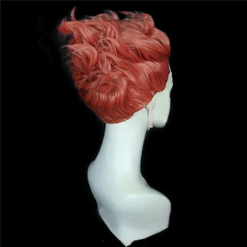 شعر مستعار كوسبلاي هيسوكا صياد أنيمي ، برتقالي داكن قصير وأحمر ، مقاوم للحرارة ، صناعي ، شعر حفلة الهالوين ، قبعة ، لعب الأدوار
