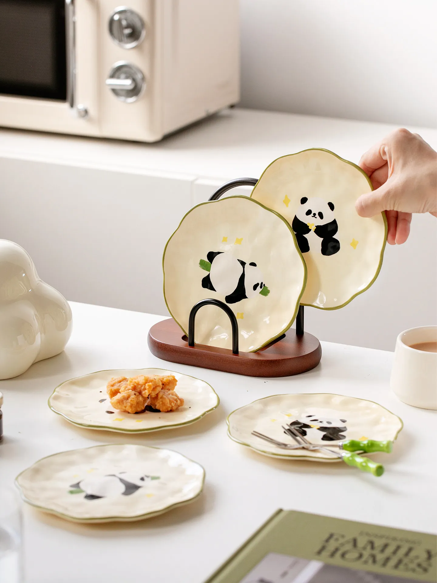 panda-ceramic-bone-dish-elegant-home-use-dessert-storage-plate-bone-spill-table-trash-plate-stand-chinese-style-dining-utensils